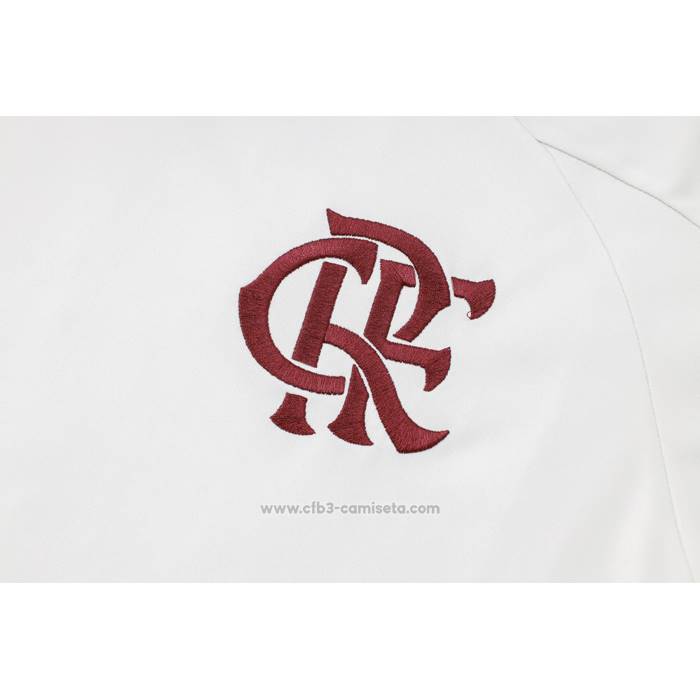 Chandal del Flamengo Manga Corta 2024-2025 Blanco - Pantalon Corto